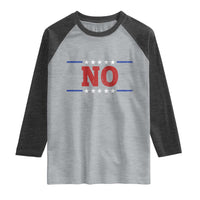 No Protest Patriotic Raglan Shirt Red White Blue Freedom Political Satire