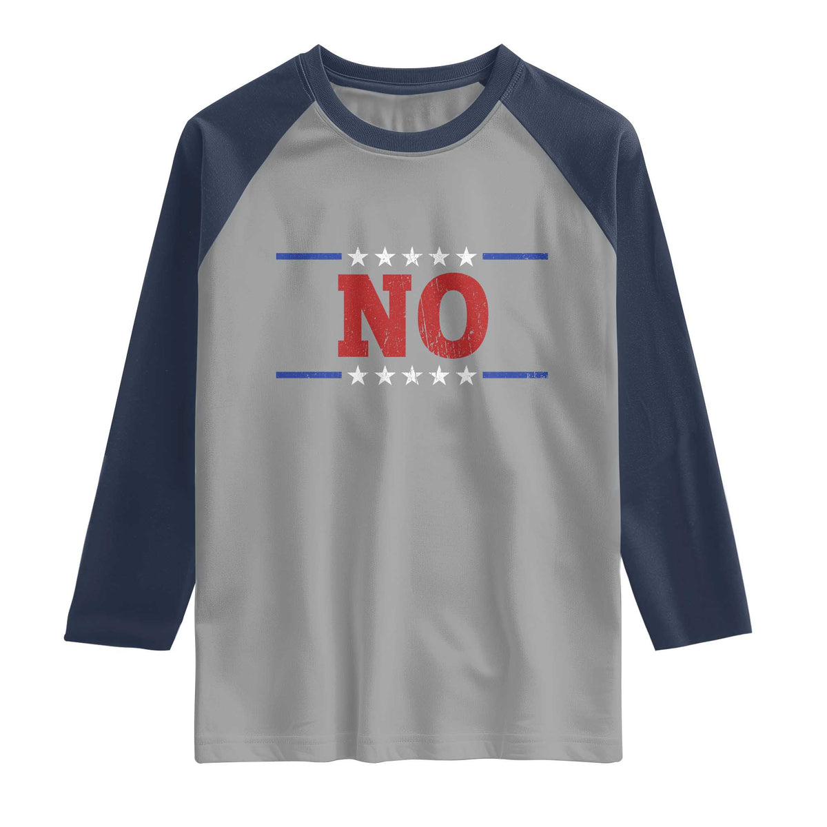 No Protest Patriotic Raglan Shirt Red White Blue Freedom Political Satire