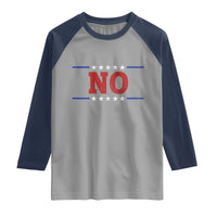 No Protest Patriotic Raglan Shirt Red White Blue Freedom Political Satire