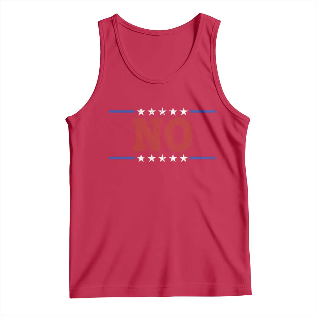 No Protest Patriotic Tank Top Red White Blue Freedom Political Satire