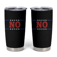 No Protest Patriotic Tumbler Cup Red White Blue Freedom Political Satire