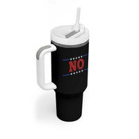 No Protest Patriotic Tumbler With Handle Red White Blue Freedom Political Satire