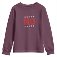 No Protest Patriotic Youth Sweatshirt Red White Blue Freedom Political Satire