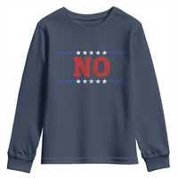 No Protest Patriotic Youth Sweatshirt Red White Blue Freedom Political Satire