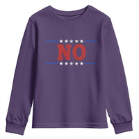No Protest Patriotic Youth Sweatshirt Red White Blue Freedom Political Satire