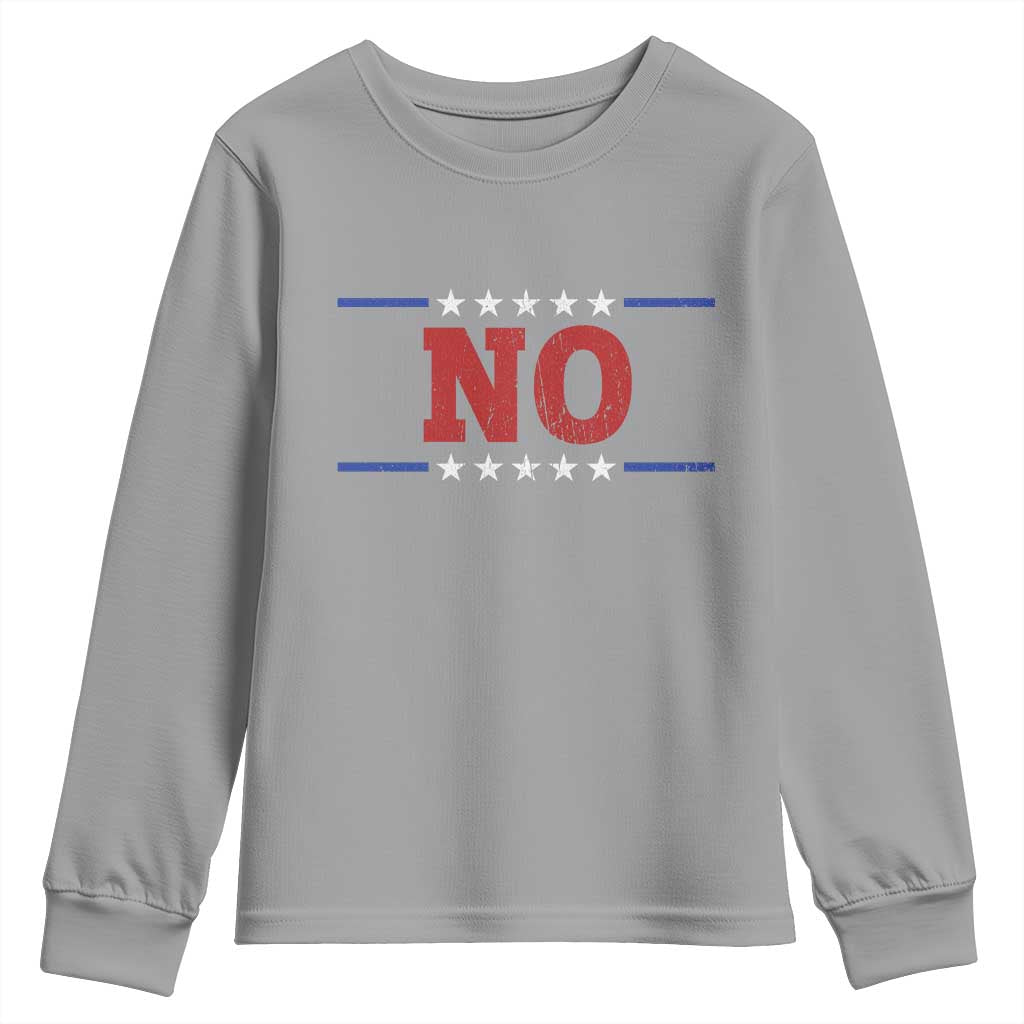 No Protest Patriotic Youth Sweatshirt Red White Blue Freedom Political Satire