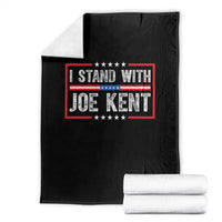 I Stand With Joe Kent Patriotic Support Throw Blanket American Flag Political Statement