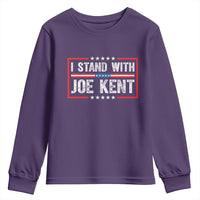I Stand With Joe Kent Patriotic Support Youth Sweatshirt American Flag Political Statement