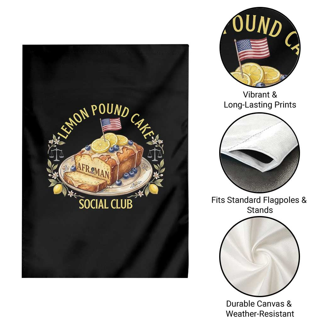 Lemon Pound Cake Social Club Garden Flag Funny Viral Meme Dessert Parody Rap Fans