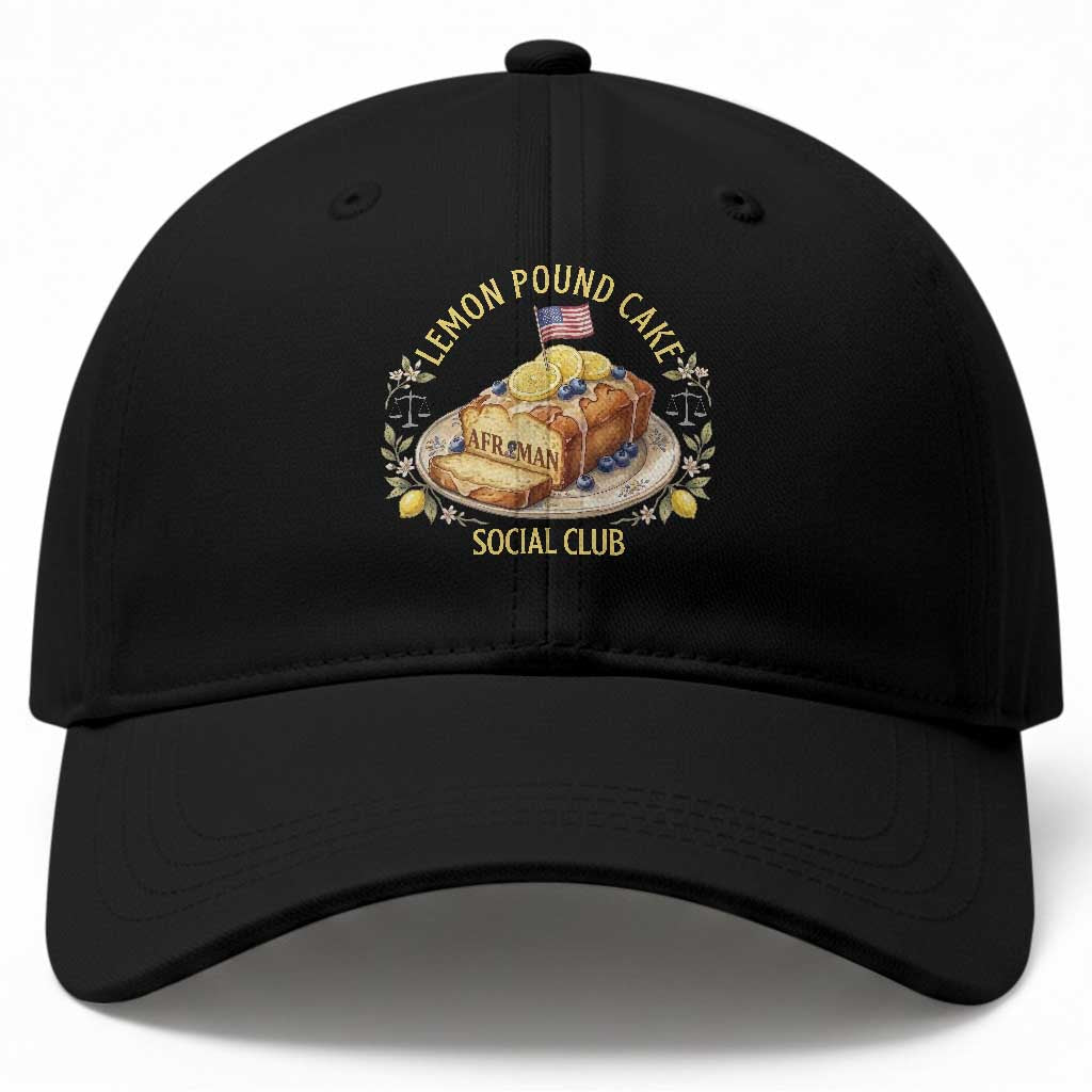 Lemon Pound Cake Social Club Baseball Cap Funny Viral Meme Dessert Parody Rap Fans