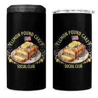 Lemon Pound Cake Social Club 4 in 1 Can Cooler Tumbler Funny Viral Meme Dessert Parody Rap Fans