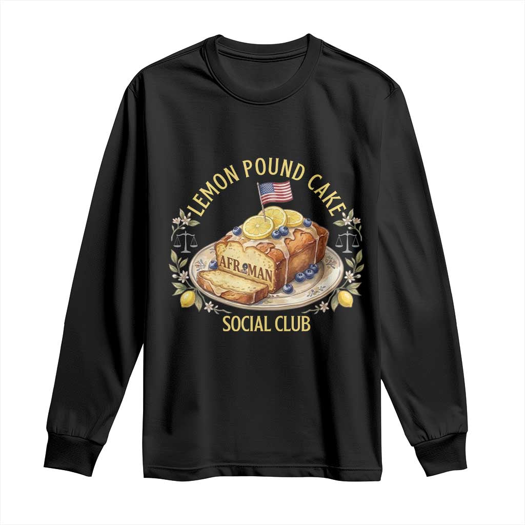 Lemon Pound Cake Social Club Long Sleeve Shirt Funny Viral Meme Dessert Parody Rap Fans