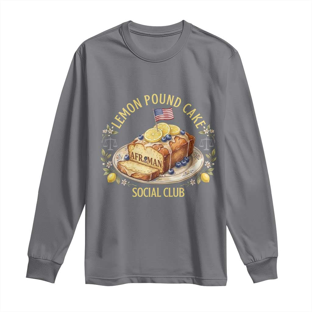 Lemon Pound Cake Social Club Long Sleeve Shirt Funny Viral Meme Dessert Parody Rap Fans