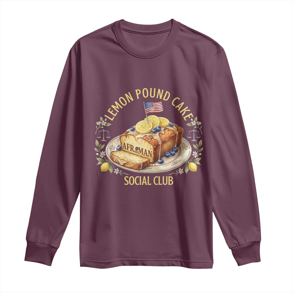 Lemon Pound Cake Social Club Long Sleeve Shirt Funny Viral Meme Dessert Parody Rap Fans