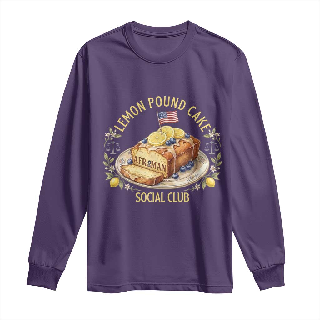 Lemon Pound Cake Social Club Long Sleeve Shirt Funny Viral Meme Dessert Parody Rap Fans