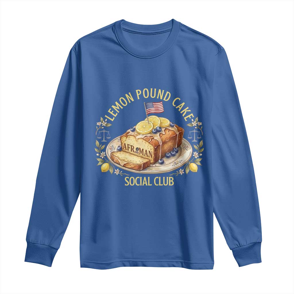 Lemon Pound Cake Social Club Long Sleeve Shirt Funny Viral Meme Dessert Parody Rap Fans