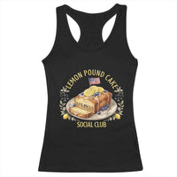 Lemon Pound Cake Social Club Racerback Tank Top Funny Viral Meme Dessert Parody Rap Fans