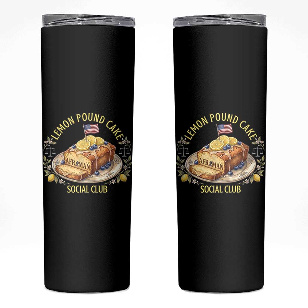Lemon Pound Cake Social Club Skinny Tumbler Funny Viral Meme Dessert Parody Rap Fans