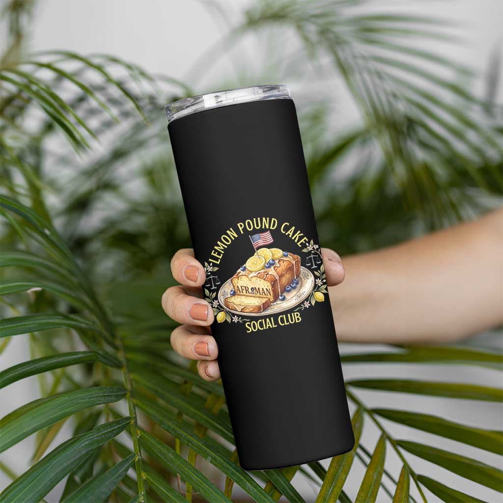 Lemon Pound Cake Social Club Skinny Tumbler Funny Viral Meme Dessert Parody Rap Fans