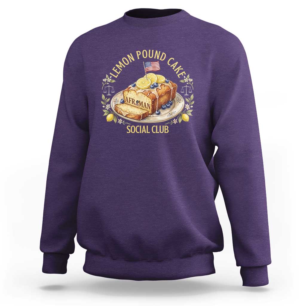 Lemon Pound Cake Social Club Sweatshirt Funny Viral Meme Dessert Parody Rap Fans