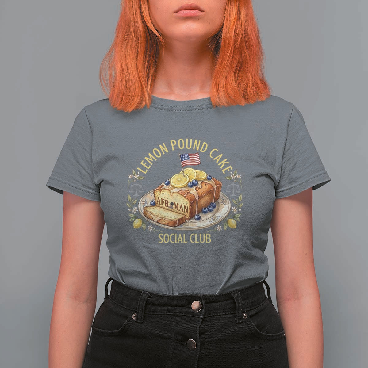 Lemon Pound Cake Social Club T Shirt For Women Funny Viral Meme Dessert Parody Rap Fans