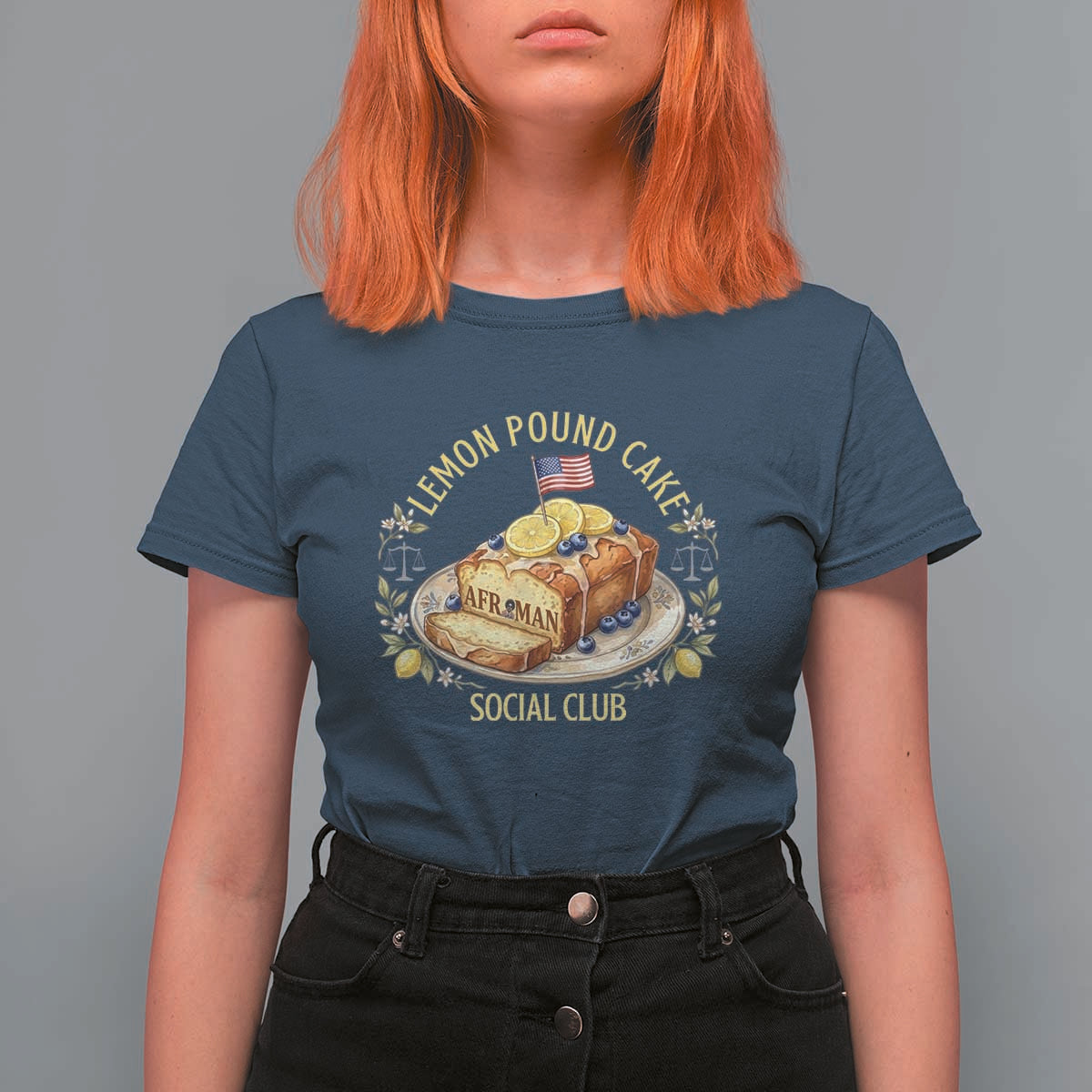 Lemon Pound Cake Social Club T Shirt For Women Funny Viral Meme Dessert Parody Rap Fans