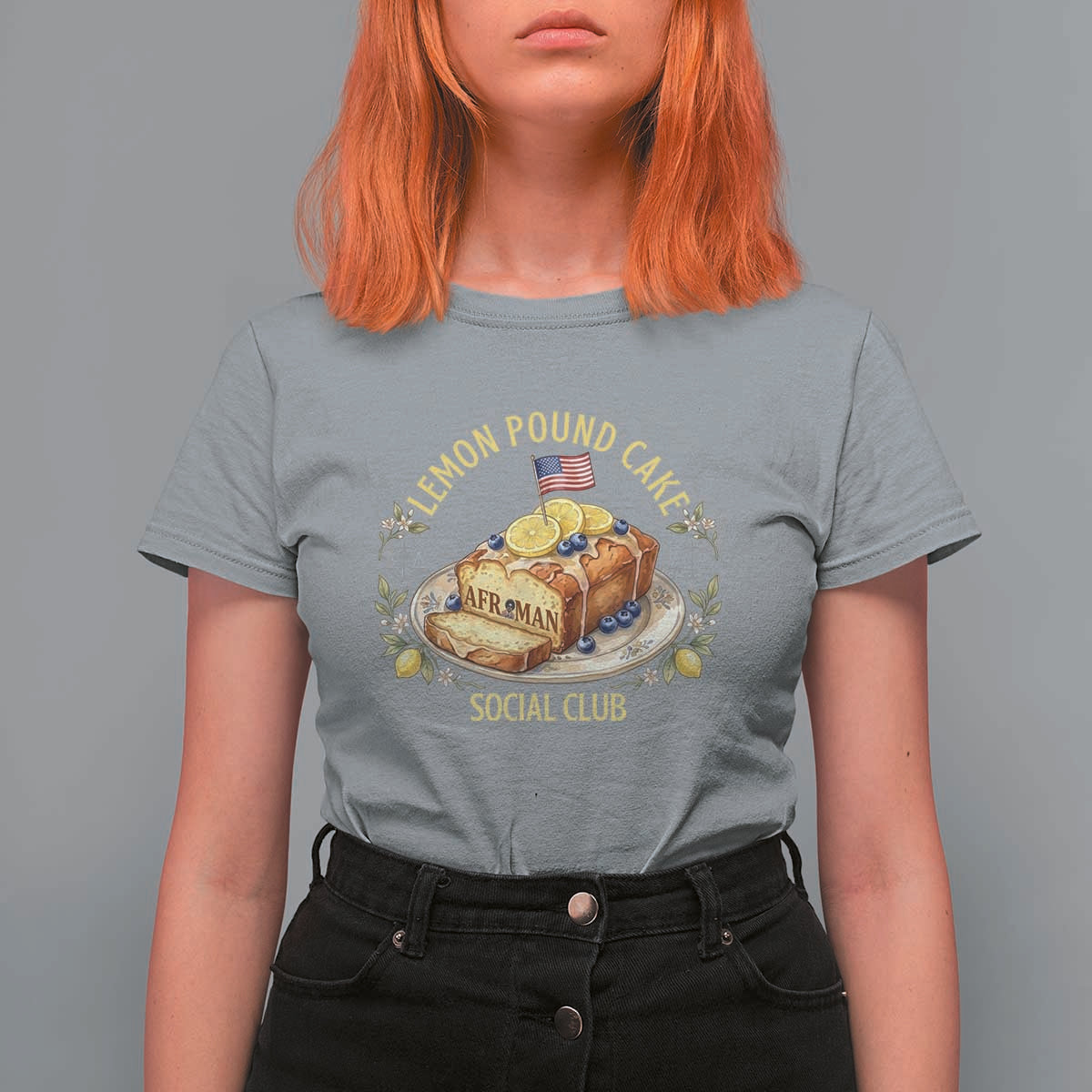Lemon Pound Cake Social Club T Shirt For Women Funny Viral Meme Dessert Parody Rap Fans