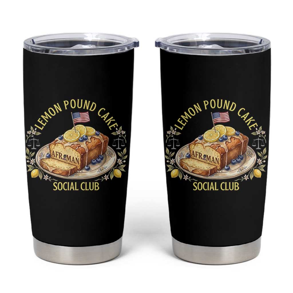 Lemon Pound Cake Social Club Tumbler Cup Funny Viral Meme Dessert Parody Rap Fans