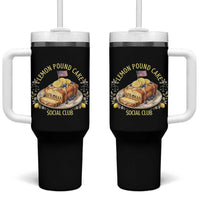 Lemon Pound Cake Social Club Tumbler With Handle Funny Viral Meme Dessert Parody Rap Fans