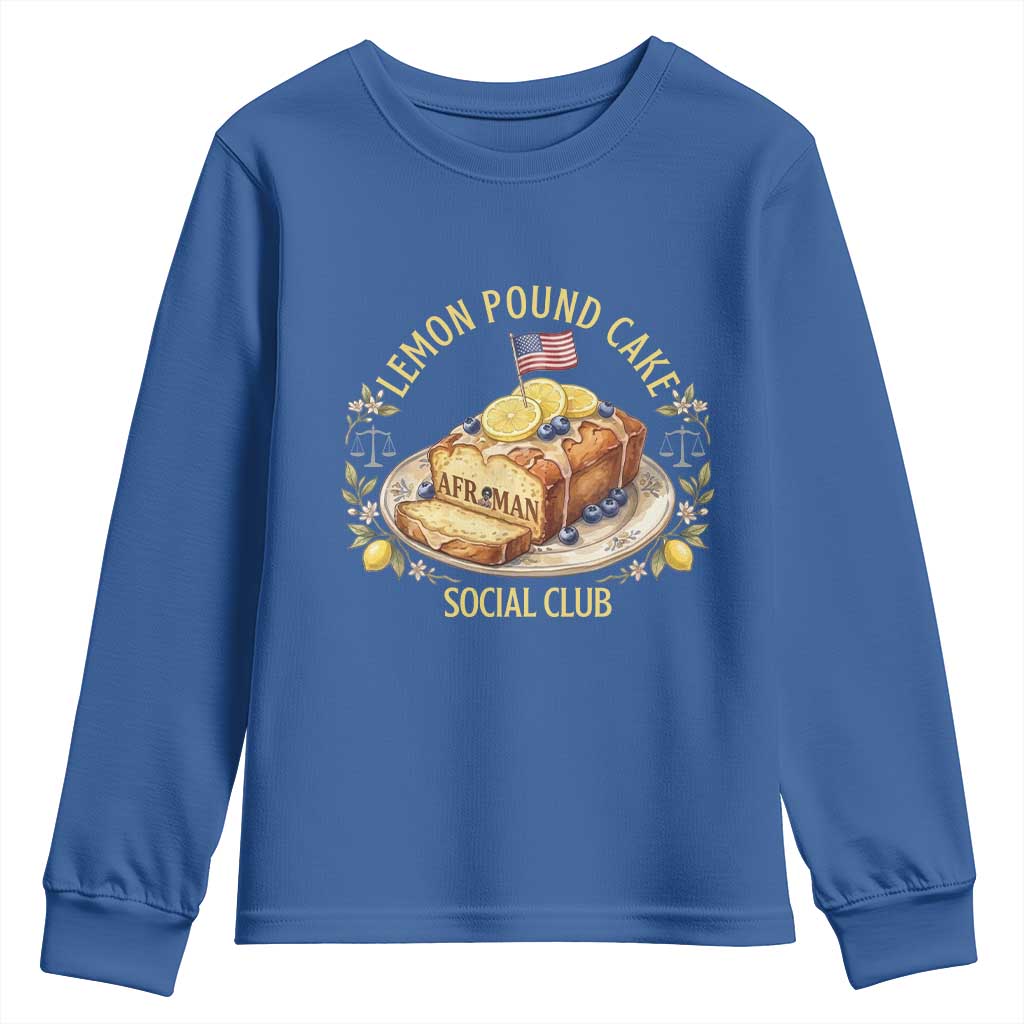 Lemon Pound Cake Social Club Youth Sweatshirt Funny Viral Meme Dessert Parody Rap Fans