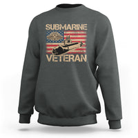 Navy Veteran Sweatshirt American Flag Submarine - Wonder Print Shop