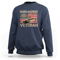 Navy Veteran Sweatshirt American Flag Submarine - Wonder Print Shop