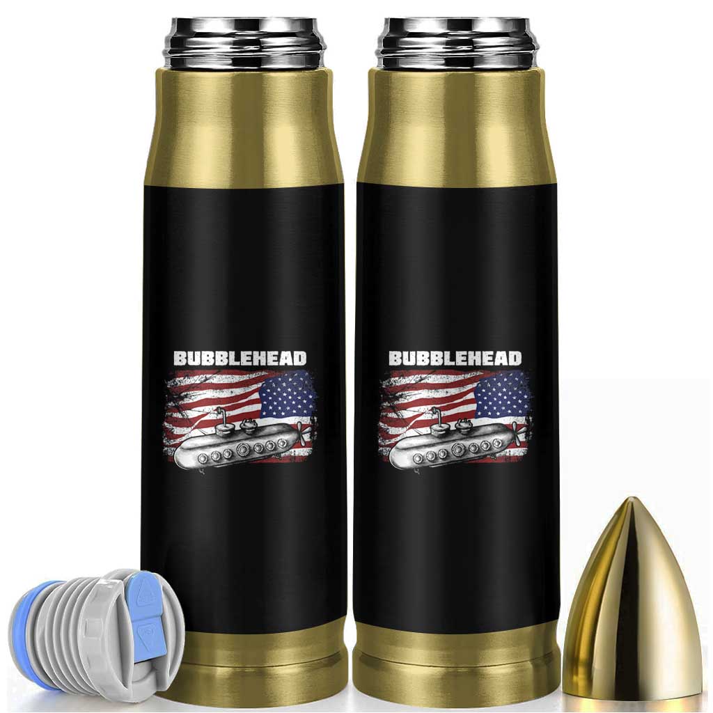 Navy Veteran Bullet Tumbler Bubblehead Submarine American Flag