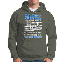 Navy Veteran Hoodie We Don't Exist You Never Saw Us Submarine Funny - Wonder Print Shop