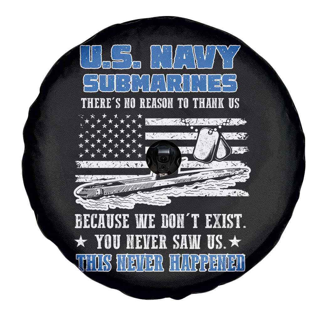 Navy Veteran Spare Tire Cover We Don't Exist You Never Saw Us Submarine Funny