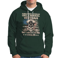 Navy Veteran Hoodie Like A Normal Veteran But Much More Cooler American Flag Submariner Skull - Wonder Print Shop