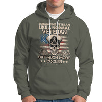 Navy Veteran Hoodie Like A Normal Veteran But Much More Cooler American Flag Submariner Skull - Wonder Print Shop