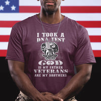 American Veteran T Shirt I Took A DNA Test God Is My Father Veterans Are My Brothers American Eagle - Wonder Print Shop