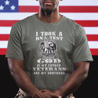 American Veteran T Shirt I Took A DNA Test God Is My Father Veterans Are My Brothers American Eagle - Wonder Print Shop