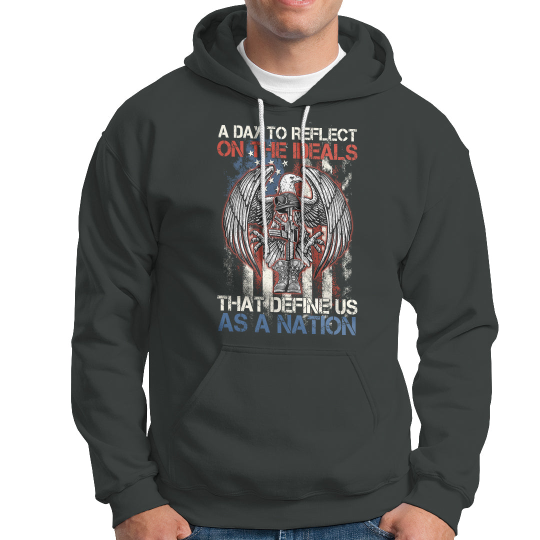 American Patriotic Hoodie A Day To Reflect On The Ideals That Define Us As A Nation - Wonder Print Shop