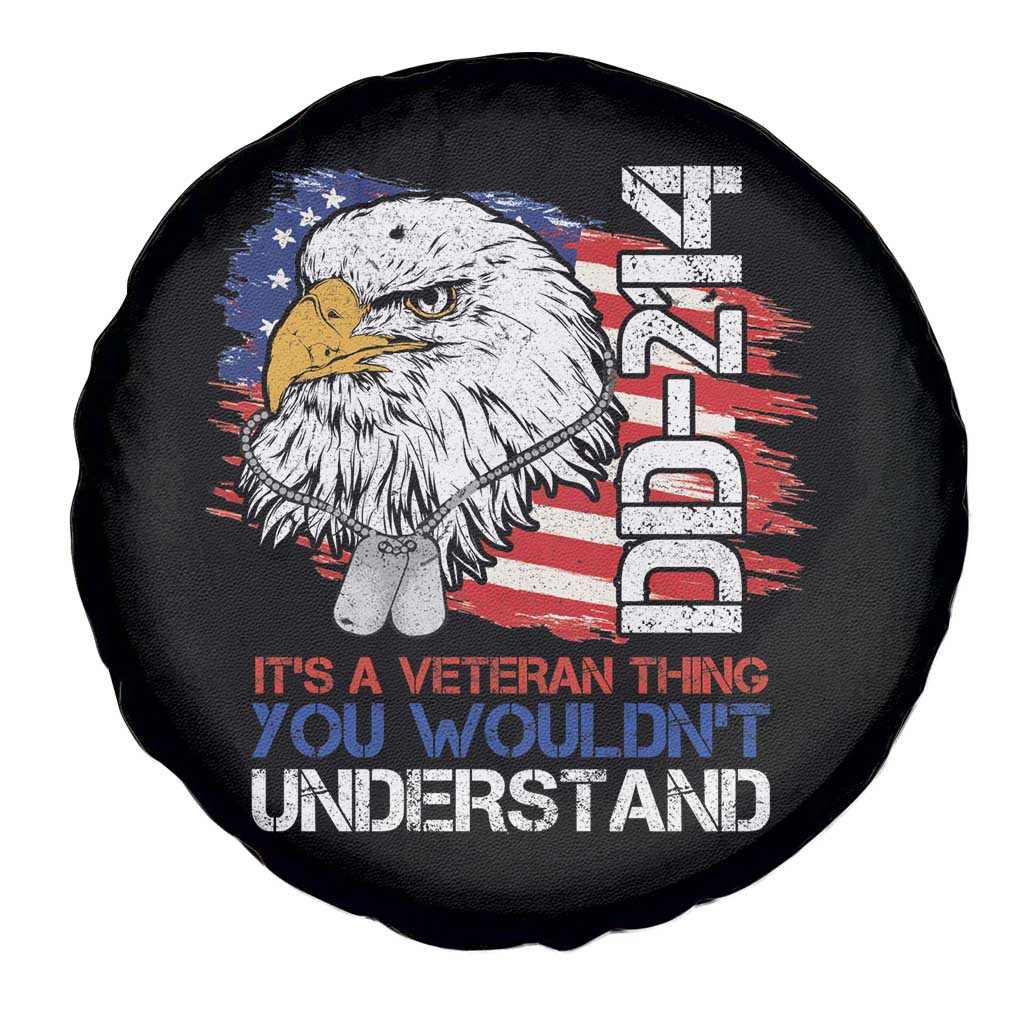 American Veteran Spare Tire Cover It's A Veteran Thing You Wouldn't Understand US Eagle DD-214