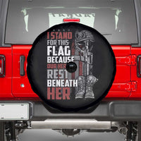 American Patriotic Spare Tire Cover I Stand For This Flag Because Our Heroes Rest Beneath Her