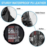 American Patriotic Spare Tire Cover I Stand For This Flag Because Our Heroes Rest Beneath Her