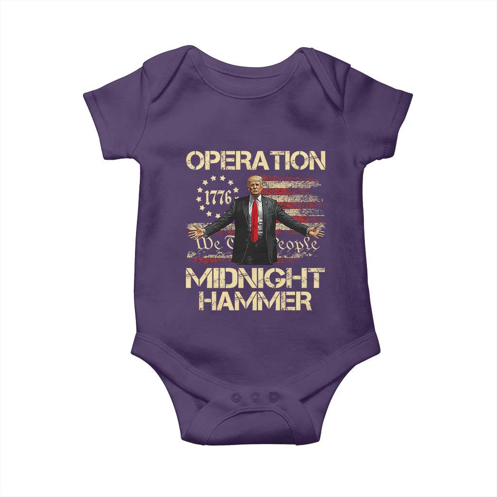 Operation Midnight Hammer Baby Onesie We The People 1776 American Flag - Wonder Print Shop