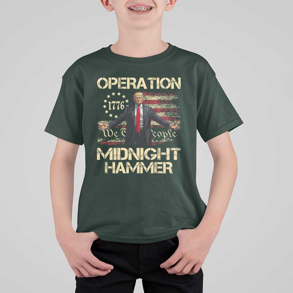Operation Midnight Hammer T Shirt For Kid We The People 1776 American Flag - Wonder Print Shop
