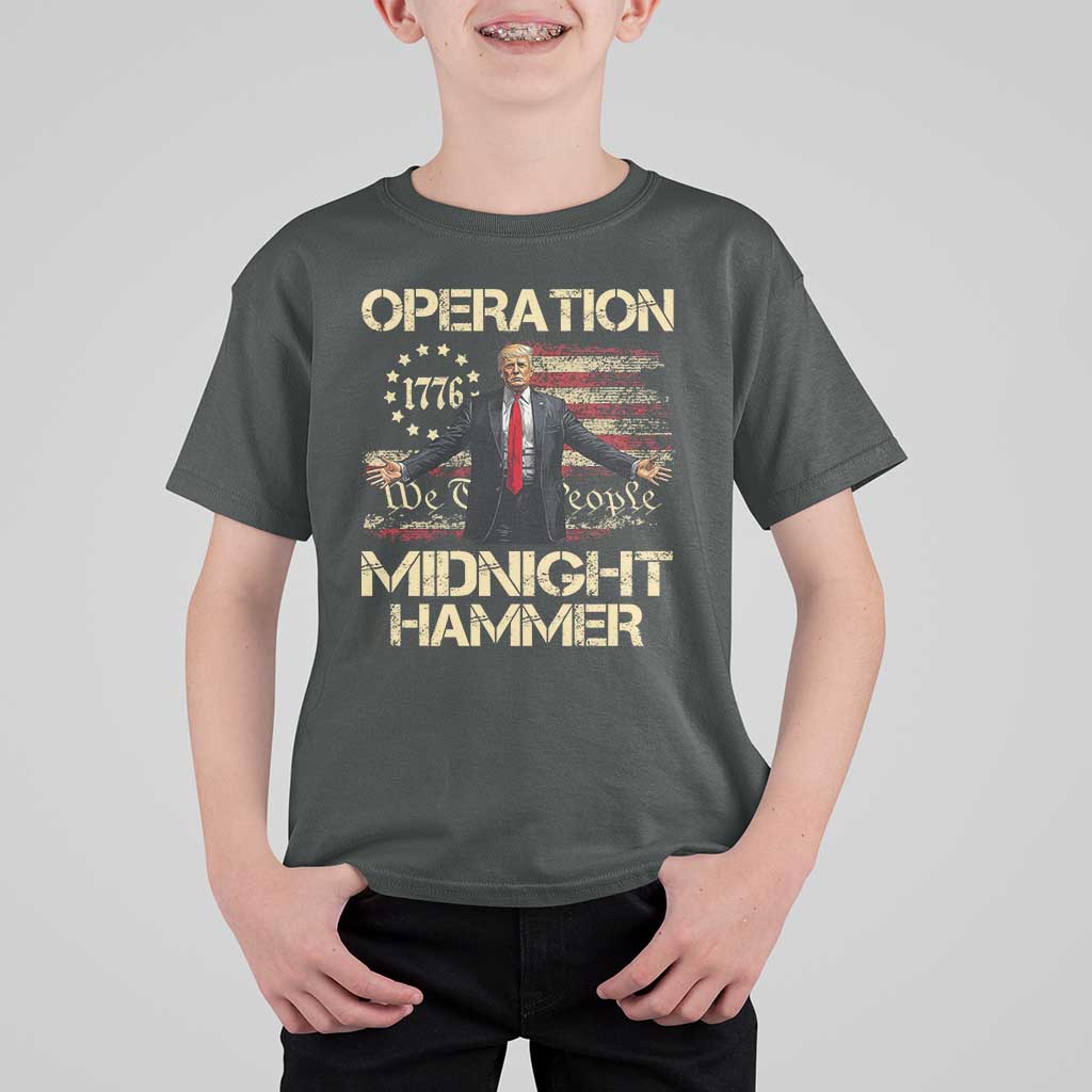 Operation Midnight Hammer T Shirt For Kid We The People 1776 American Flag - Wonder Print Shop