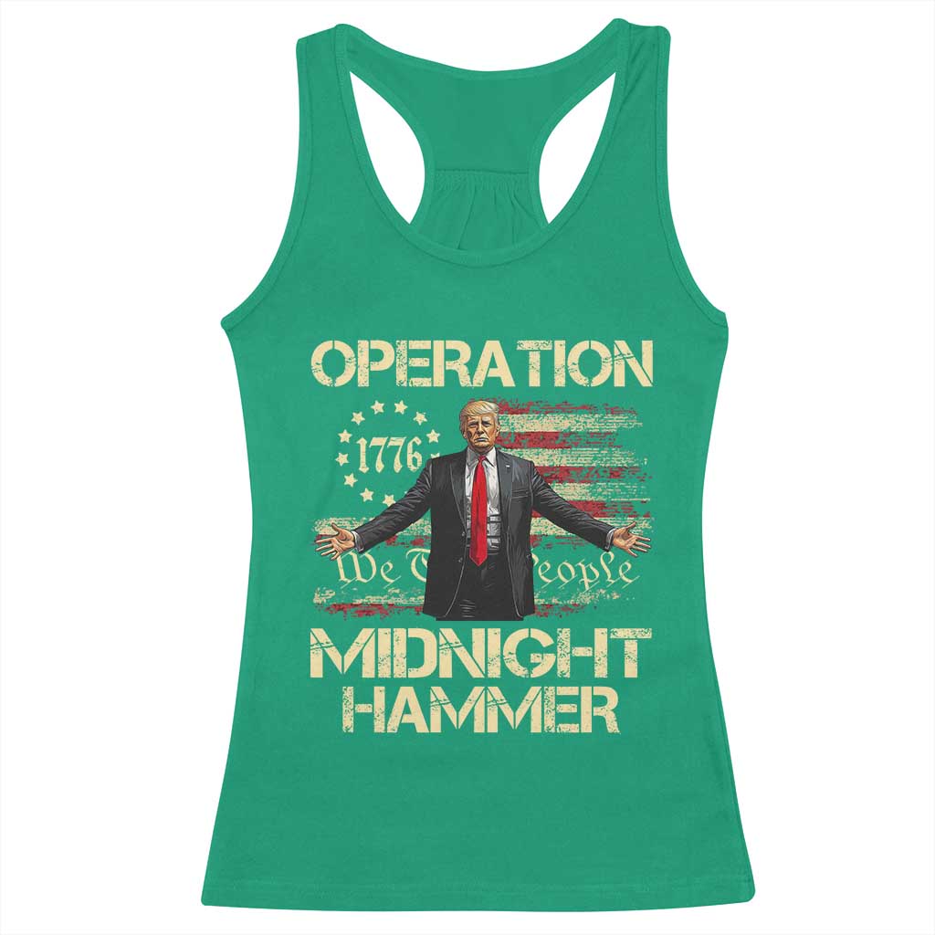 Operation Midnight Hammer Racerback Tank Top We The People 1776 American Flag - Wonder Print Shop