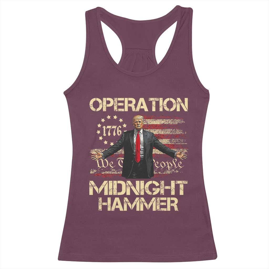 Operation Midnight Hammer Racerback Tank Top We The People 1776 American Flag - Wonder Print Shop
