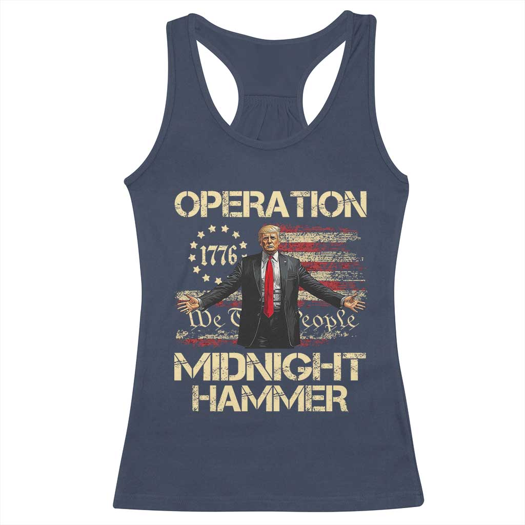 Operation Midnight Hammer Racerback Tank Top We The People 1776 American Flag - Wonder Print Shop