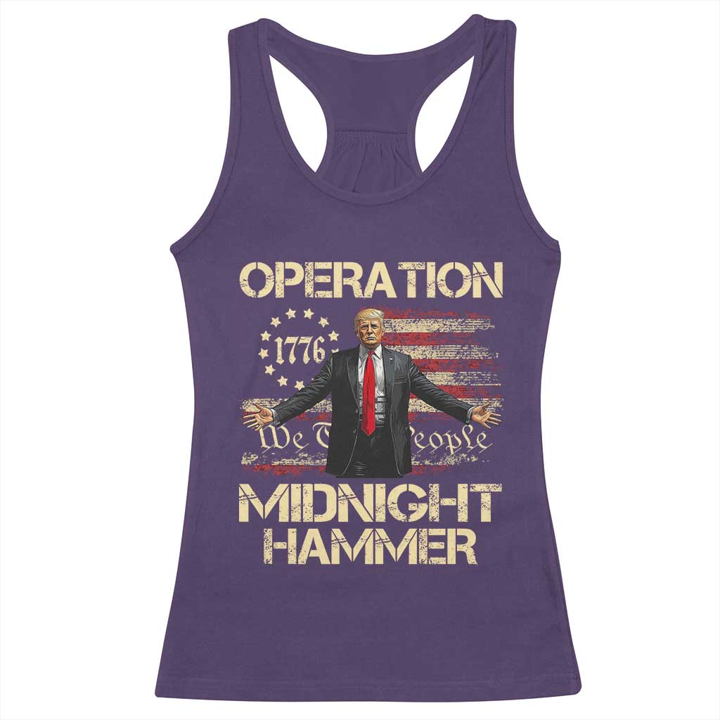Operation Midnight Hammer Racerback Tank Top We The People 1776 American Flag - Wonder Print Shop
